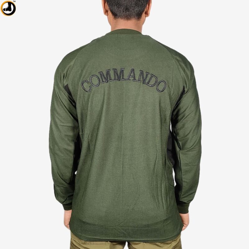 Dark Olive Green Commando Full Sleeve T-Shirt - Image 3