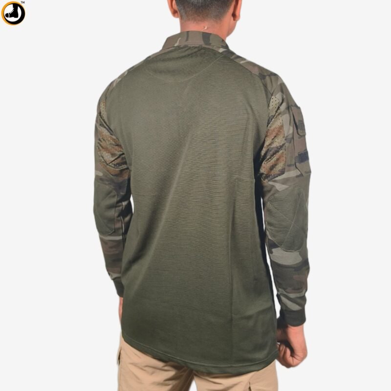 Top Climber Tactical T-Shirt (Olive Green, Combat Sleeves) - Image 3