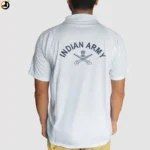 White T-shirt with Indian Flag & Indian Army Logo - Image 3