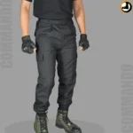 Black Commando Pant (Tailored Fit) (Fabric - Matty 350gsm) - Image 6