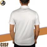 CISF White Collared T-shirts (Embroidery Logo) - Image 3