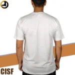 CISF White Round Neck T-shirts (Embroidery Logo) - Image 2