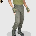 Olive Green Triple stitch 6 Pocket Tactical Pant - Image 2