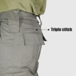 Olive Green Triple stitch 6 Pocket Tactical Pant - Image 4