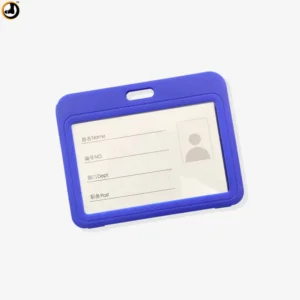 Transparent horizontal ID card holder (Blue)