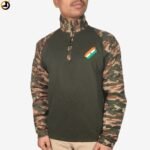 New Pattern Combat T-Shirt (India Flag Embroidery)