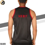 Indian Army Black Sando with Red Outline and Logo - Image 2