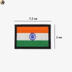 Indian Flag Patch (Embroidery) (Size - 7.5cm X 5cm) - Image 2