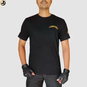 Black Commando T-Shirt (Round Neck)