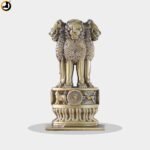 Double-Sided Ashoka Pillar Car Dashboard Emblem