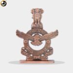 Double-Sided Indian Air Force Car Dashboard Emblem – Bronze Finish