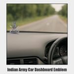 Double-Sided Indian Army Car Dashboard Emblem – Silver Finish - Image 2