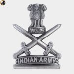 Double-Sided Indian Army Car Dashboard Emblem – Silver Finish - Image 3