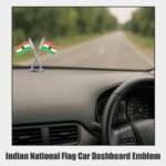 Double Indian National Flag Car Dashboard Emblem – Rubber Flags - Image 2