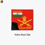 Premium Quality Red Indian Army Patch with Indian Flag (Full Embroidery) - Image 2