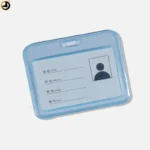 Transparent horizontal ID card holder