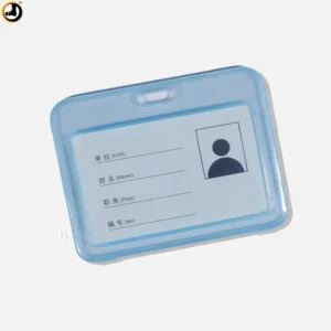 Transparent horizontal ID card holder