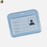 Transparent horizontal ID card holder