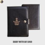 Diary with Indian Air Force Logo (Black Leather) (Size - 21cm X 15cm) - Image 2