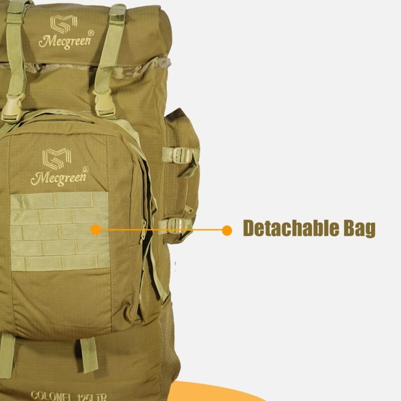 (125Ltr) Mecgreen Premium Quality Rucksack Bags (OG) with Detachable Bag - Image 5