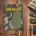Tactical Camo Diary Cover with Removable Inner Notebook (Size - 24cm X 18cm)