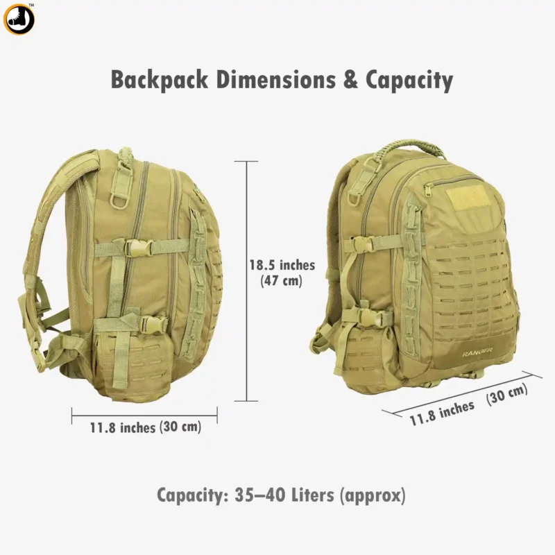 Ranger Tactical Rucksack – Dual Laptop Compartment Military Bag