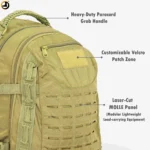 Ranger Tactical Bag (Olive Green) with Secure Rear Laptop Compartment - Image 13