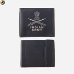 ID-Card Cover with Indian Army insignia (Original Black Leather) - Image 2