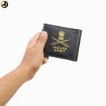 ID-Card Cover with Indian Army insignia (Original Black Leather) - Image 6