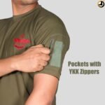 Olive Green T-Shirt with NSG SAG Insignia & Velcro Sleeve Patches - Image 4