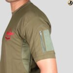 Olive Green T-Shirt with NSG SAG Insignia & Velcro Sleeve Patches - Image 5
