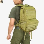 Rider Olive green tactical bag with hidden back safety pocket