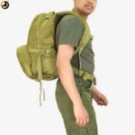 Rider Olive green tactical bag with hidden back safety pocket - Image 4