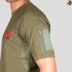 Olive Green T-Shirt with NSG SAG Insignia & Velcro Sleeve Patches - Image 6