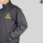 Indian Army Tracksuit (Black with Green Strips) with Bottom Zipper - Image 4