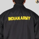 Indian Army Tracksuit (Black with Green Strips) with Bottom Zipper - Image 10