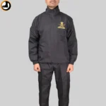 Indian Army Tracksuit (Black with Green Strips) with Bottom Zipper - Image 5
