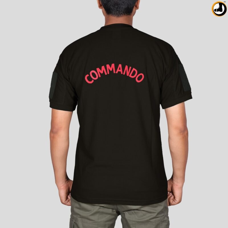 Black T-Shirt with NSG SAG Insignia & Velcro Sleeve Patches - Image 5