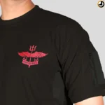 Black T-Shirt with NSG SAG Insignia & Velcro Sleeve Patches - Image 4