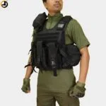 Black Tactical Utility Vest with Shoulder Pouch – Premium Quality - Image 3