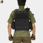 Black Tactical Utility Vest with Shoulder Pouch – Premium Quality - Image 4