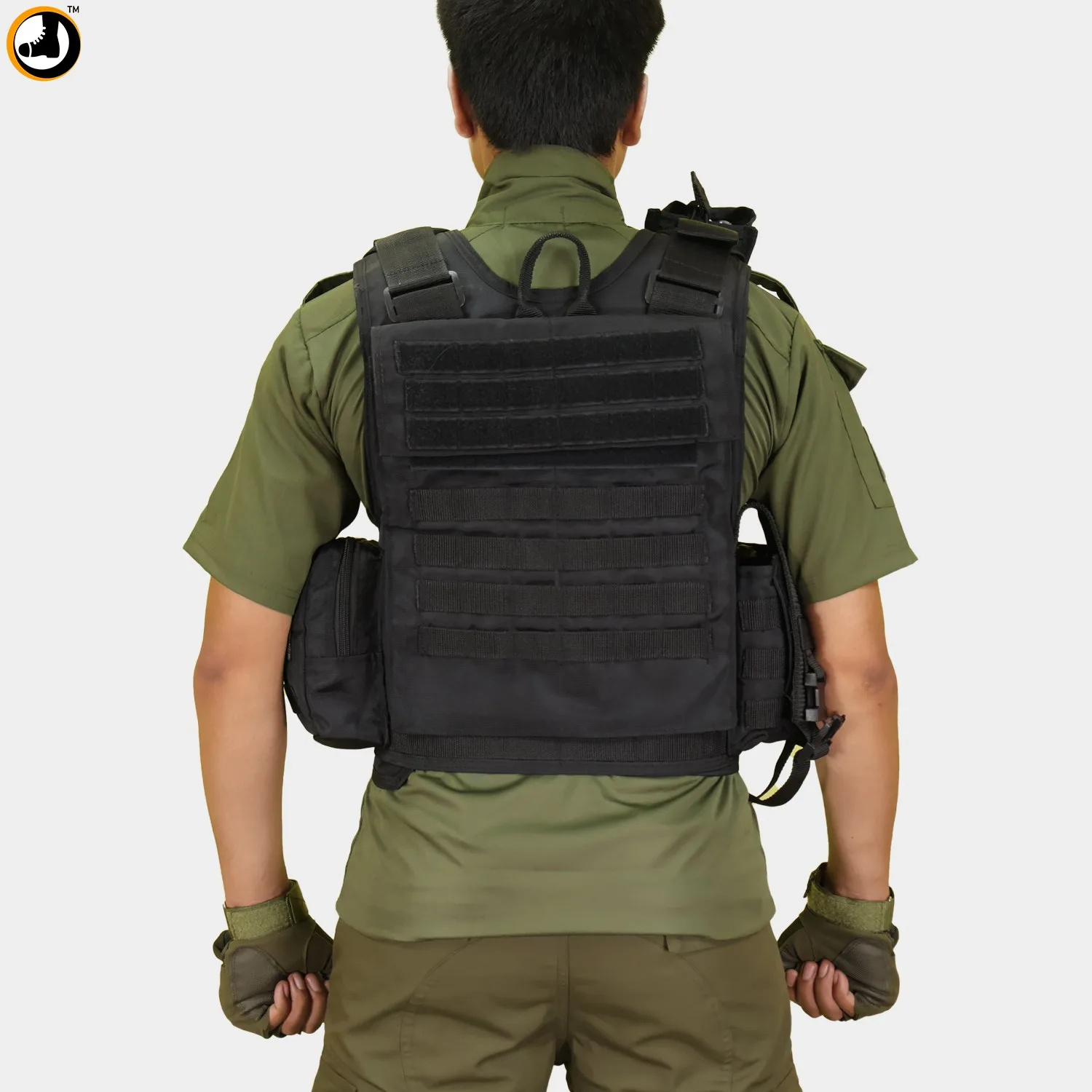 Black Tactical Utility Vest with Shoulder Pouch – Premium Quality - Image 4