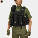 Black Tactical Utility Vest with Shoulder Pouch – Premium Quality