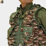 CRPF Tactical Combat Vest with Bulletproof Panel Slot – Digital Camo - Image 6