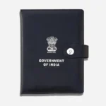 Diary with Government of India Logo (Black Leather) (Size - 21cm X 15cm) - Image 2