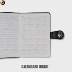Diary with Indian Army Logo (Black Leather) (Size - 21cm X 15cm) - Image 5