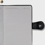 Diary with Indian Army Logo (Black Leather) (Size - 21cm X 15cm) - Image 3