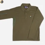 Olive Combat Polo – Full Sleeve Light T Shirt - Image 2