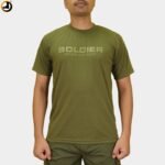 Soldier Never Off Duty Printed Olive Green Cotton T-Shirt - Image 2