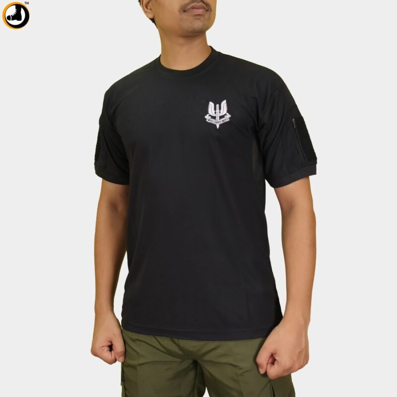 Special Forces Army Light T-Shirt with Balidan Logo – Black - Image 1